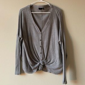 Urban Outfitters, Gray Women’s Waffle Sweater - M